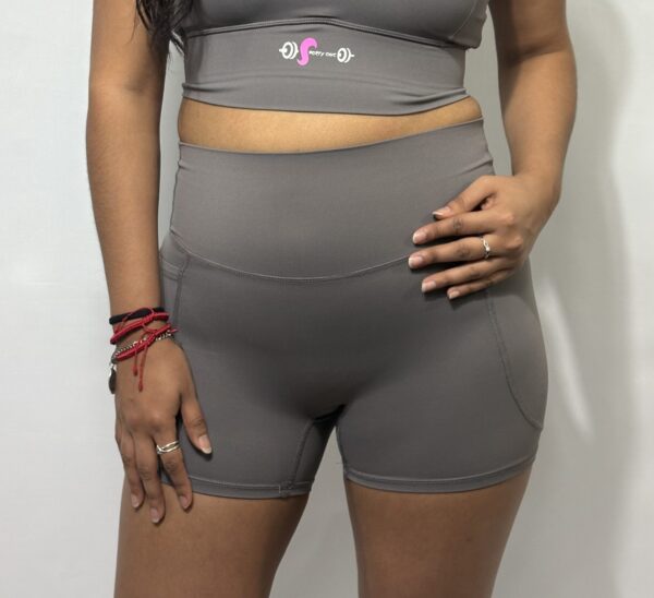 SportyChic Grey Glam Shorts