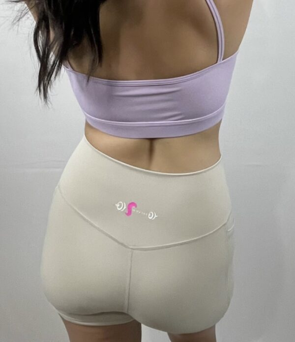 SportyChic Sandy Cream Shorts - Image 2