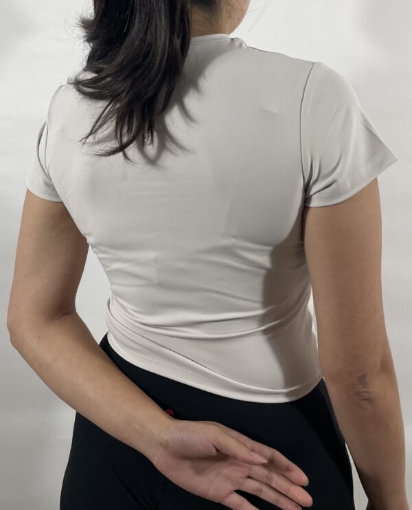 SportyChic Compressed Top- Light Gray - Image 2