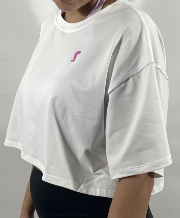 SportyChic Loose Fit Top- White - Image 4