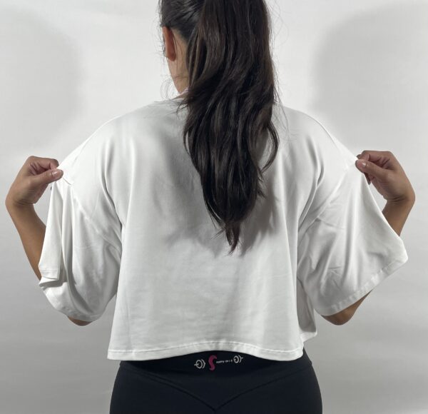 SportyChic Loose Fit Top- White - Image 2
