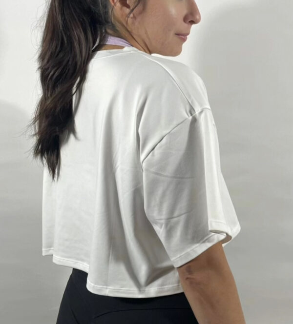 SportyChic Loose Fit Top- White - Image 3