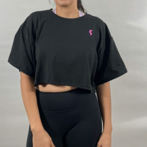 SportyChic Loose Fit Top- Black