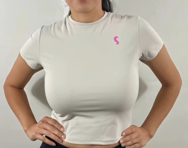 SportyChic Compressed Top- Light Gray