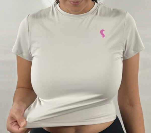 SportyChic Compressed Top- Light Gray - Image 4